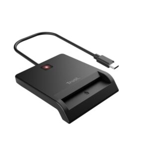 Trust Primo Lector de Tarjetas Inteligentes USB - Compatible DNI 4.0 - eID, eDowod y CIE - Color Negro