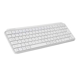 Mars Gaming MK-SILENKEYS Teclado Completo Inalambrico - Bluetooth - Disposicion QWERTY ES - 720mAh - Teclas Silenciosas de Perfil Bajo - Accesos Directos - 384x132x24mm - Color Blanco