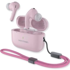 Vention Echo Lite E11 Plus Auriculares Intraurales Inalambricos - Bluetooth 6.0 - Autonomia hasta 6h - Estuche con Bateria de 250mAh - Color Rosa