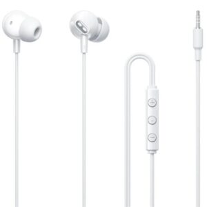 Vention Echo Lite Auriculares Intraurales con Cable de 1.2m - Jack 3.5mm - Microfono Integrado - Altavoz de 12mm - Color Blanco