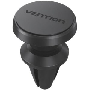 Vention Soporte Magnetico de Smartphone para Coche - Fijacion con Pinza - Aleacion de Aluminio - Silicona - Color Negro