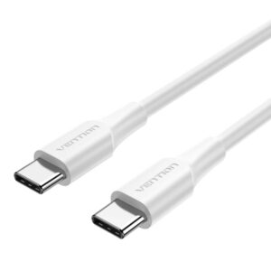 Vention Cable USB-C - Potencia hasta 60W - Longitud 1m - Carcasa de PVC - Velocidad hasta 480Mbps - Color Blanco
