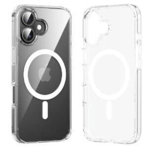 Vention Funda Rigida para Iphone 16 Pro - Anillo Magnetico MagSafe - Compatible con Carga Inalambrica - Resistente al Amarilleo - Color Transparente