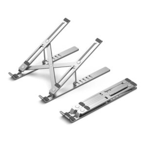Vention Soporte para Portatiles hasta 17" - Soporta hasta 15kg - Antideslizante - Aluminio - Angulo Ajustable - Color Plata