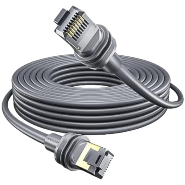 Vention Cable de Red Starlink Cat.7 - Longitud 50m - Contactos Chapados en Oro - Velocidad hasta 10Gbps - 26AWG - Cubierta de PVC - Color Gris