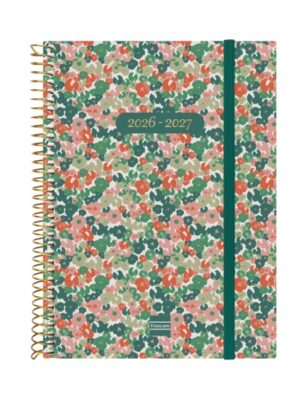 Finocam Espiral Agenda Internacional - 18 Meses - Semana Vista Horizontal - Formato E10 - 155x212mm - Tapas de Polipropileno - Papel de 80g/m2 - Esquinas Microperforadas - Multicolor