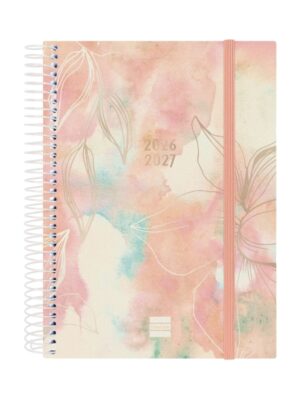 Finocam Espiral Agenda Internacional - 18 Meses - 2 Dias por Pagina - Formato E10 - 155x212mm - Tapas de Polipropileno - Papel de 70g/m2 - Esquinas Microperforadas - Multicolor