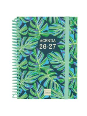 Finocam Diva Agenda Escolar 26/27 - Semana Vista Horizontal - Formato 8º - 120x164mm - Tapas de Carton Forrado - Papel de 80g/m2 - Espiral de Plastico - Esquinas Microperforadas - Multicolor