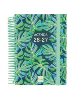 Finocam Diva Agenda Escolar 26/27 - 1 Dia por Pagina - Formato 8º - 120x164mm - Tapas de Carton Forrado - Papel de 80g/m2 - Espiral de Plastico - Esquinas Microperforadas - Multicolor