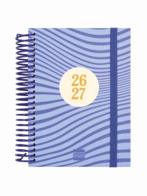 Finocam Diva Agenda Escolar 26/27 - 1 Dia por Pagina - Formato 8º - 120x164mm - Tapas de Carton Forrado - Papel de 80g/m2 - Espiral de Plastico - Esquinas Microperforadas - Multicolor