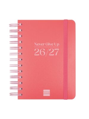 Finocam Cosmo Flex Agenda Escolar 26/27 - 1 Dia por Pagina - Formato 8º - 120x169mm - Tapas de Polipropileno - Papel de 80g/m2 - Espiral Metalica - Esquinas Microperforadas - Color Rojo
