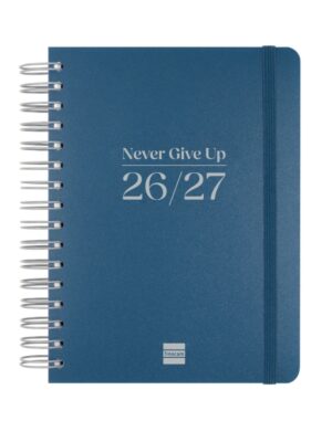 Finocam Cosmo Flex Agenda Escolar 26/27 - 1 Dia por Pagina - Formato 4º - 155x212mm - Tapas de Polipropileno - Papel de 80g/m2 - Espiral Metalica - Esquinas Microperforadas - Color Azul