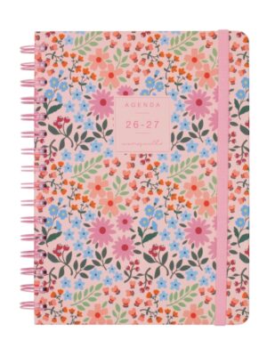 Finocam Moniquilla Agenda Escolar 26/27 - Semana Vista Horizontal - Formato E10 - 155x212mm - Tapa Dura - Papel de 80g/m2 - Espiral Metalica - Multicolor