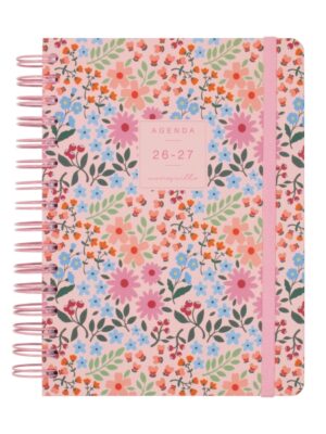Finocam Moniquilla Agenda Escolar 26/27 - 1 Dia por Pagina - Formato E10 - 155x212mm - Tapa Dura - Papel de 80g/m2 - Espiral Metalica - Multicolor