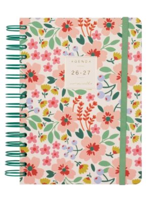 Finocam Moniquilla Agenda Escolar 26/27 - 1 Dia por Pagina - Formato E10 - 155x212mm - Tapa Dura - Papel de 80g/m2 - Espiral Metalica - Multicolor
