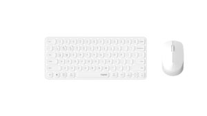 Rapoo 9010M Pack Teclado Compacto + Raton Inalambricos - Bluetooth y 2.4GHz -  Raton 2400 DPI - Autonomia hasta 12 Meses - Color Blanco