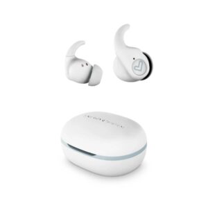 Energy Sistem Arena Auriculares Deportivos - True Wireless - Bluetooth 5.3 - Proteccion Contra Sudor y Salpicaduras - 20 Horas de Autonomia - Sistema de Sujecion SecureFit+ - Color Blanco