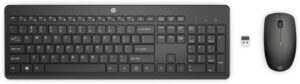 HP 235 Combo Teclado y Raton Inalambricos - 2.4GHz - Raton Optico 1600 DPI - Autonomia Hasta 16 MesesColor Negro
