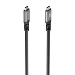 Aisens Cable USB-C Macho - Soporta hasta 100W - Longitud 4m - Velocidad de Transferencia hasta 10Gbps - Resolucion 8K - Aluminio - Color Negro