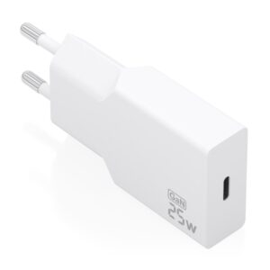 Aisens Cargador de Pared - 25W - GaN - 1xUSB-C - Power Delivery 3.0 - Ultra Delgado - Multiples Protecciones de Seguridad - Color Blanco