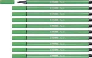 Stabilo Pen 68 Rotulador de Punta de Fibra - Trazo de 1mm aprox. - Tinta con Base de Agua - Color Verde