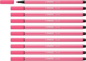 Stabilo Pen 68 Rotulador de Punta de Fibra - Trazo de 1mm aprox. - Tinta con Base de Agua - Color Rosa