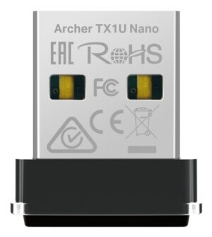 TP-Link Archer TX1U Nano Adaptador USB a WiFi 6 - Velocidad 287Mbps - Seguridad Avanzada - Color Negro