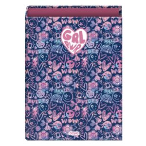 Dohe Girl Power Carpeta con 4 Anillas de 40mm - Formato Folio - Guardas Impresas - Cubierta de Carton Plastificado - 26x34x6cm - Multicolor