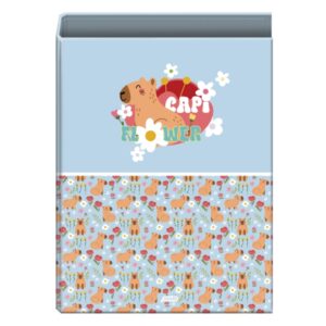 Dohe Capi Flower Carpeta con 4 Anillas de 40mm - Formato Folio - Guardas Impresas - Cubierta de Carton Plastificado - 26x34x6cm - Multicolor