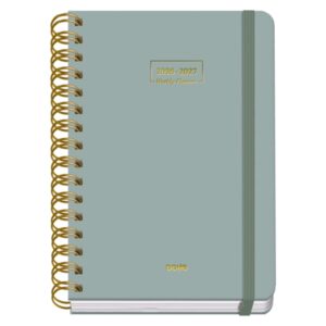 Dohe Premium Agenda Escolar 26/27 - Formato A5 - Dia Pagina - Papel Offset Ahuesado 80g - Cubierta de Carton Plastificado - Espiral Metalica Doble - Goma - 15x21x4cm - Color Verde