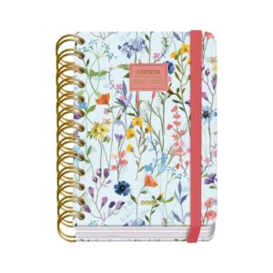 Dohe Premium Eden Agenda Escolar 26/27 - Formato A6 - Dia Pagina - Papel Offset Ahuesado 80g - Cubierta de Carton Plastificado - Espiral Metalica Doble - Goma - 12x17x3cm - Multicolor