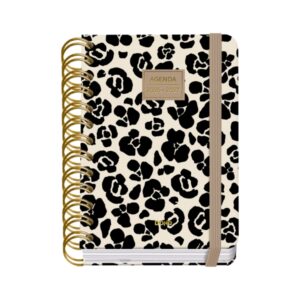 Dohe Premium Wild Agenda Escolar 26/27 - Formato A6 - Dia Pagina - Papel Offset Ahuesado 80g - Cubierta de Carton Plastificado - Espiral Metalica Doble - Goma - 12x17x3cm - Multicolor