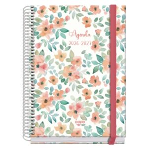 Dohe Prime Candy Agenda Escolar 26/27 - Formato A5 - Semana Vista - Papel Offset Ahuesado 70g - Cubierta de Carton Plastificado - Espiral - Goma - 15x21x2cm - Multicolor