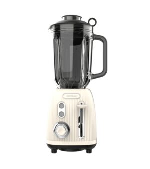 Cecotec Power Black Titanium RetroBeige Batidora de Vaso - 1200W - Jarra de 1.5L - Funcion Pulse - 4 Hojas Recubiertas de Titanio - Velocidad Ajustable - Color Beige
