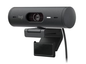 Logitech Brio 505 Webcam - 1080P - Zom Digital 4X - Enfoque Automatico - Microfono Estero - Negro