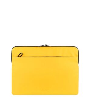 Tucano Gommo Sleeve Funda Portatil 15,6" - Material Engomado Impermeable - Bolsillo para Accesorios - Color Amarillo