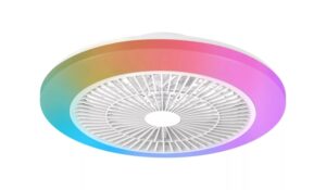 Philips Amigo Flat Fan Ceiling IR RD Ventilador de Techo con Luz LED Hasta 6500K - Aspas Integradas - 20W Ventilador + 40W Luz - RGB -  Mando a Distancia - Color Blanco