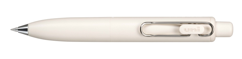 Uni-ball One P Boligrafo Retractil con Punta Fina 0.5mm - Agarre Suave y Comodo - Tinta Color Negro - Cuerpo de Color Blanco Yogur