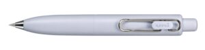 Uni-ball One P Boligrafo Retractil con Punta Fina 0.5mm - Agarre Suave y Comodo - Tinta Color Negro - Cuerpo de Color Azul Soda