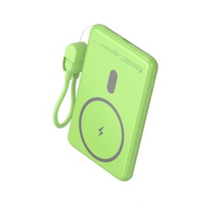 Leotec Powerbank Inalambrico 5.000 mAh -  PD 20W - Qi 15W - Color Verde