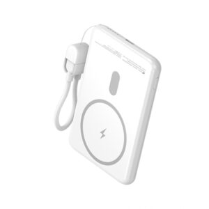 Leotec Powerbank Inalambrico 5.000 mAh -  PD 20W - Qi 15W - Color Blanco