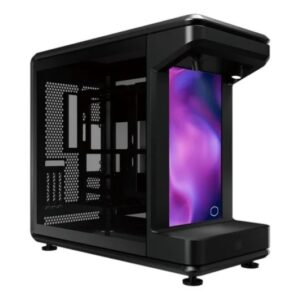 Cooler Master MasterFrame 360 Stage LCD Caja ATX - 2x USB-A 3.2 1x USB-C 4.0 1x Audio y Micro - Pantalla 15,6" FHD - Focos ARGB - Color Negro