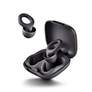 NGS Noon Tapones para Oidos con Reduccion de Ruido - Silicona - Funda y 4 Almohadillas - Color Negro