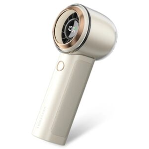 Vention PBA Ventilador de Mano - Velocidad Maxima 13000RPM - Nivel Regulable de 1 a 100 -  Bateria de 3000mAh - Conexion USB-C - Ligero y Compacto - Color Beige