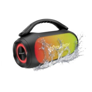 Energy Sistem NeoBeat Altavoz 60W - Bluetooth 5.4 - Tecnologia True Wireless - Funcion Deep Bass - Hasta 12 Horas de Autonomia - Resistente a Salpicaduras - Luces LED - Radio FM, USB y MicroSD - Color Negro
