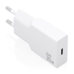 Aisens Cargador de Pared - 30W - GaN - 1xUSB-C - Power Delivery 3.0 - Ultra Delgado - Multiples Protecciones de Seguridad - Color Blanco