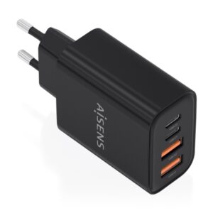 Aisens Cargador Gan 32W - 2xUSB-C PD3.0 - 2xUSB-A QC3.0 - Color Negro