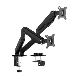 Aisens Soporte de Mesa Eco con Contrapeso Giratorio e Inclinable para Monitor/TV de 17-32" - 2 Brazos y 3 Pivotes - Peso máximo 9Kg - Color Negro