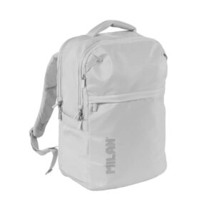 Milan Shadow Mochila 25L - 2 Bolsillos Delanteros, 2 Bolsillos Laterales, Compartimento Acolchado para Portatil hasta 16" - Asas Regulables y Acolchadas - Color Gris