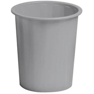 Faibo Papelera con Capacidad de 14L - Fabricada en Polipropileno - Paredes Cerradas - Apilable - Color Gris